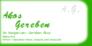 akos gereben business card